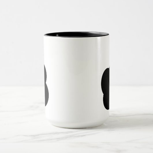 Simple black and white scripture Two-Tone mug Mok (Midden)