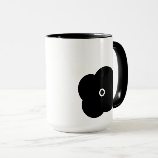 Simple black and white scripture Two-Tone mug  Mok (Voorkant rechts)
