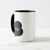 Simple black and white scripture Two-Tone mug Mok (Voorkant links)