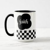 Simple black and white scripture Two-Tone mug Mok (Links)