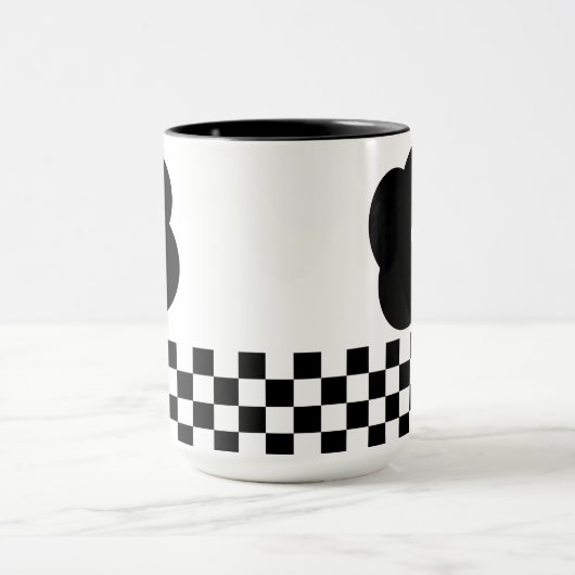 Simple black and white scripture Two-Tone mug Mok (Midden)