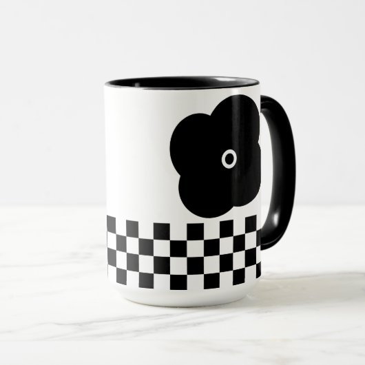 Simple black and white scripture Two-Tone mug Mok (Voorkant rechts)