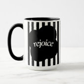 Simple black and white scripture Two-Tone mug Mok (Links)