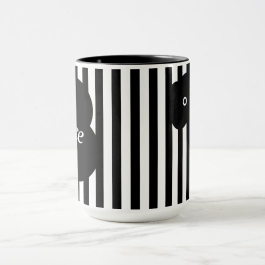 Simple black and white scripture Two-Tone mug Mok (Midden)