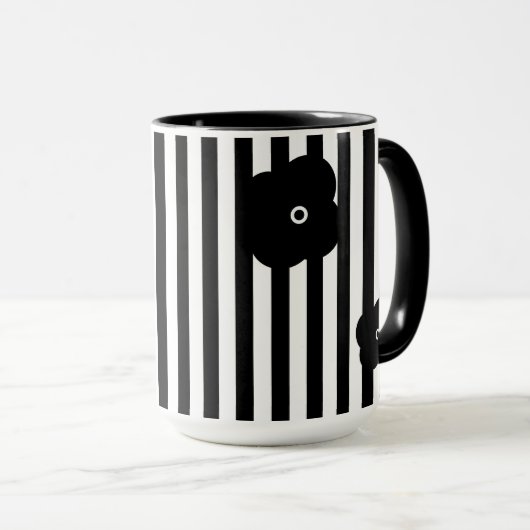 Simple black and white scripture Two-Tone mug Mok (Voorkant rechts)