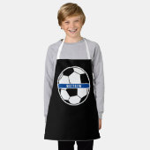 Simple Black and White Soccer Football Monogram Schort (Gedragen)