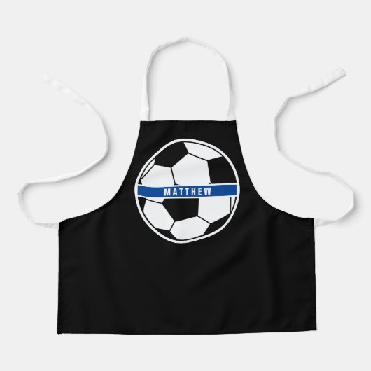 Simple Black and White Soccer Football Monogram Schort (Voorkant)