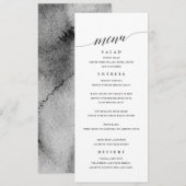 Simple Black and White Wedding Menu (Voorkant / Achterkant)