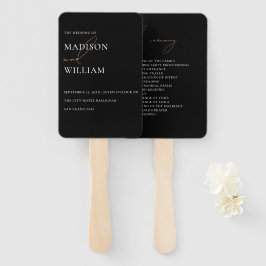 Simple Black and White Wedding Program Handwaaier