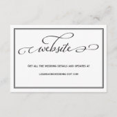 Simple Black and White Wedding Website Kaart (Voorkant)