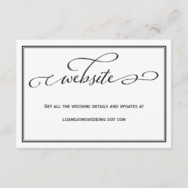 Simple Black and White Wedding Website Kaart