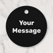 Simple Black and White Your Message Text Template Bedankjes Labels (Achterkant)