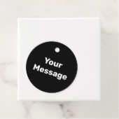 Simple Black and White Your Message Text Template Bedankjes Labels (In situ)