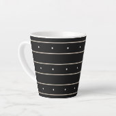 Simple Black Background With Grey Stripes And Tiny Latte Mok (Linkerhoek)