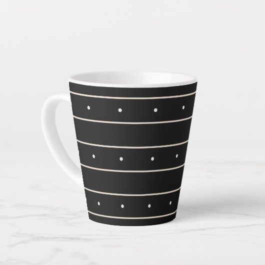 Simple Black Background With Grey Stripes And Tiny Latte Mok (Linkerhoek)
