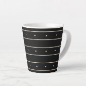 Simple Black Background With Grey Stripes And Tiny Latte Mok (Rechterhoek)