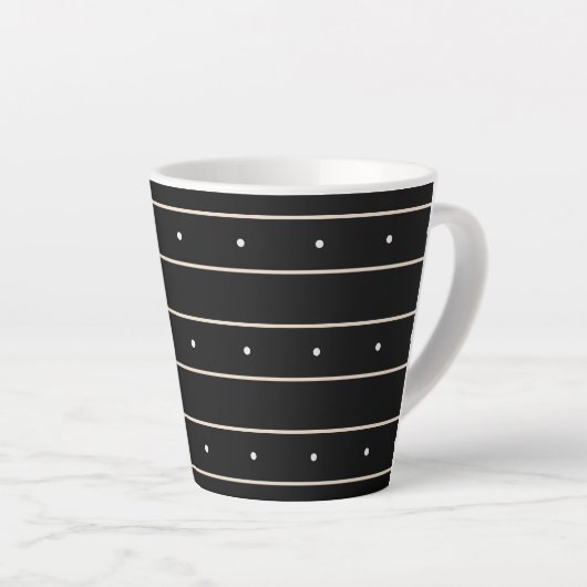 Simple Black Background With Grey Stripes And Tiny Latte Mok (Rechterhoek)