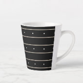 Simple Black Background With Grey Stripes And Tiny Latte Mok (Rechts)
