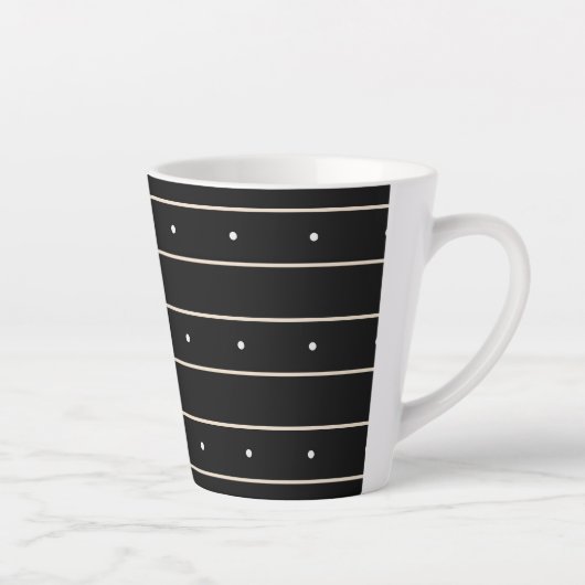 Simple Black Background With Grey Stripes And Tiny Latte Mok (Rechts)