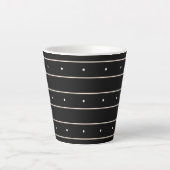 Simple Black Background With Grey Stripes And Tiny Latte Mok (Voorkant)