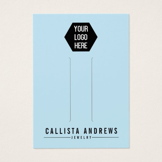 Simple Black Blue Multiple Hair Clip Display Kaart (Voorkant)