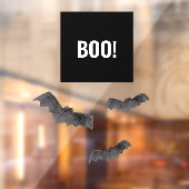 Simple Black Boo Happy Halloween Raamsticker (Vel 2)