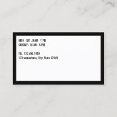 Simple Black Border Lounge Bar Loyalty-Kaart Klantenkaartje (Achterkant)