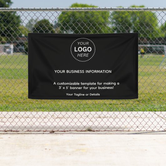 Simple Black Business Event Logo Text Spandoek (Insitu)