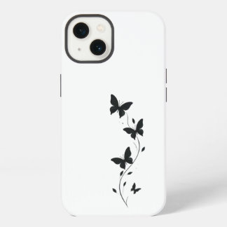 Simple black butterflies iPhone 13 hoesje