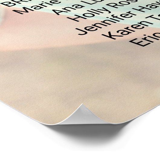 Simple Black Calligraphy Photo Wedding Program 2 Poster (Hoek)