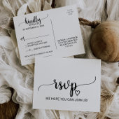 Simple Black Calligraphy Song Request RSVP Uitnodiging Briefkaart