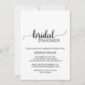 Simple Black Calligraphy Vrijgezellenfeest Kaart (Voorkant)