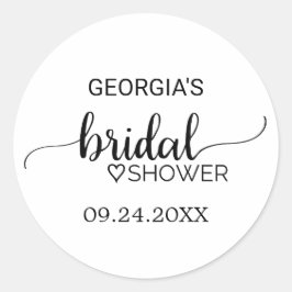 Simple Black Calligraphy Vrijgezellenfeest Ronde Sticker