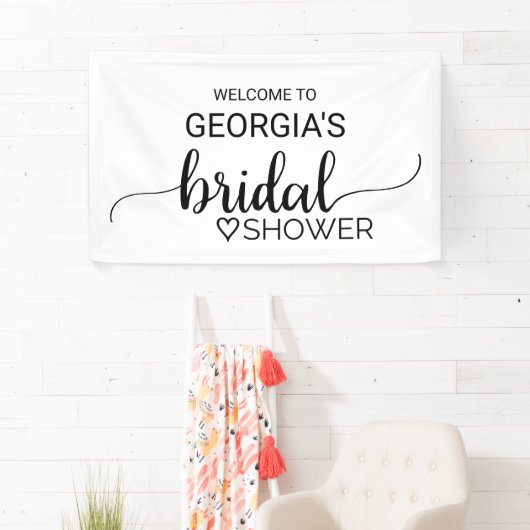 Simple Black Calligraphy Vrijgezellenfeest Spandoek (Insitu)