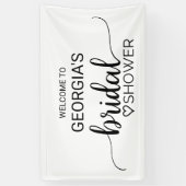 Simple Black Calligraphy Vrijgezellenfeest Spandoek (Verticaal)