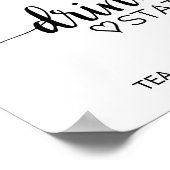 Simple Black Calligraphy Wedding Drink Station Poster (Hoek)