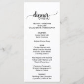 Simple Black Calligraphy Wedding Menu (Voorkant)