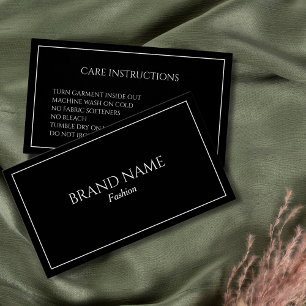 Simple Black Care Instructions Behuizing Kaart