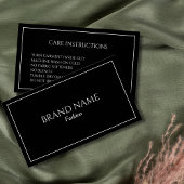 Simple Black Care Instructions Behuizing Kaart