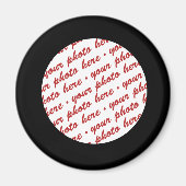 Simple Black Circle Photo Lijst Sjabloon Magneet (Voorkant)