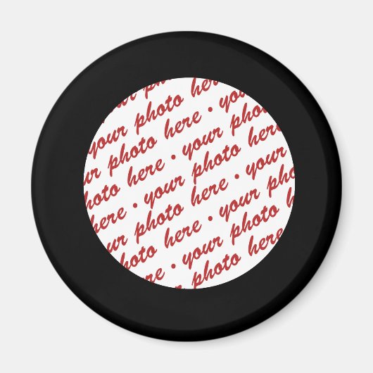 Simple Black Circle Photo Lijst Sjabloon Magneet (Voorkant)