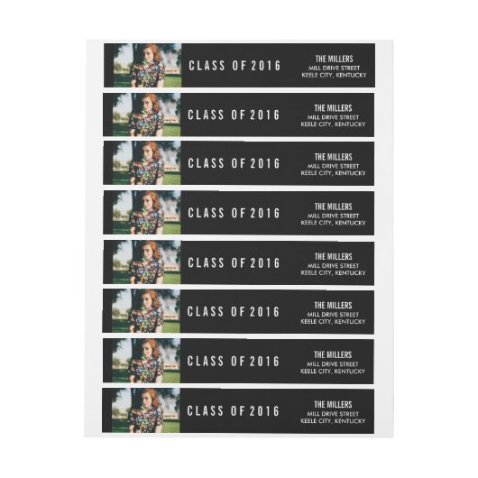 Simple Black Class of 2016 Afstuderen Foto (Vel)