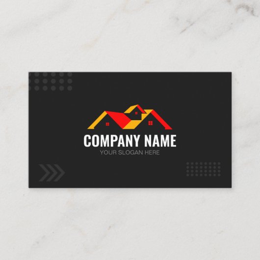 Simple Black Construction Services Visitekaartje (Voorkant)