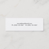 Simple Black Cool Rustic Chalkboard Writer Mini Visitekaartje (Achterkant)