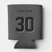 Simple Black Custom Nummer en naam Blikjeskoeler (Achterkant)