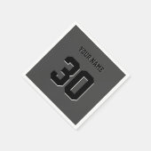 Simple Black Custom Nummer en naam Servet (Hoek)