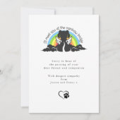 Simple Black Dog Rainbow Bridge Pet Sympathy Card Kaart (Voorkant)