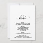 Simple Black Drink in Love Bachelorette Party Kaart (Achterkant)