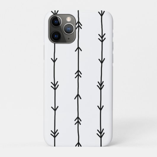 Simple Black en White Boho Arrow Doodles Case-Mate iPhone Case (Achterkant)