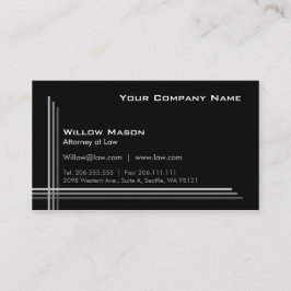Simple Black Framed, Professional Business Card Visitekaartje
